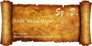 Székely Dina névjegykártya